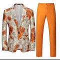 2023 New Men Spring Autumn Two Pieces Suits Floral  Blazers Wedding Prom Stage DJ Singers Suit Jacket