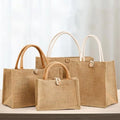 Eco Friendly Bag Custom Fashion Shopping Handbag Grocery Promotion Gift Linen Jute Bags With Logo Print