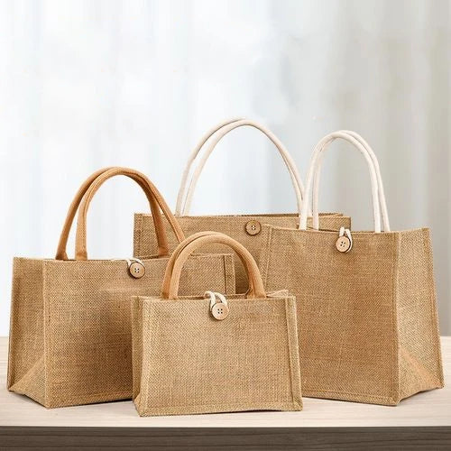 Eco Friendly Bag Custom Fashion Shopping Handbag Grocery Promotion Gift Linen Jute Bags With Logo Print