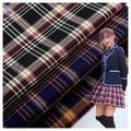 Wholesale Stretch Polyester Checked Fabric for School Uniform Japanese London Design Short Skirt Yarn-Dyed Fabric
