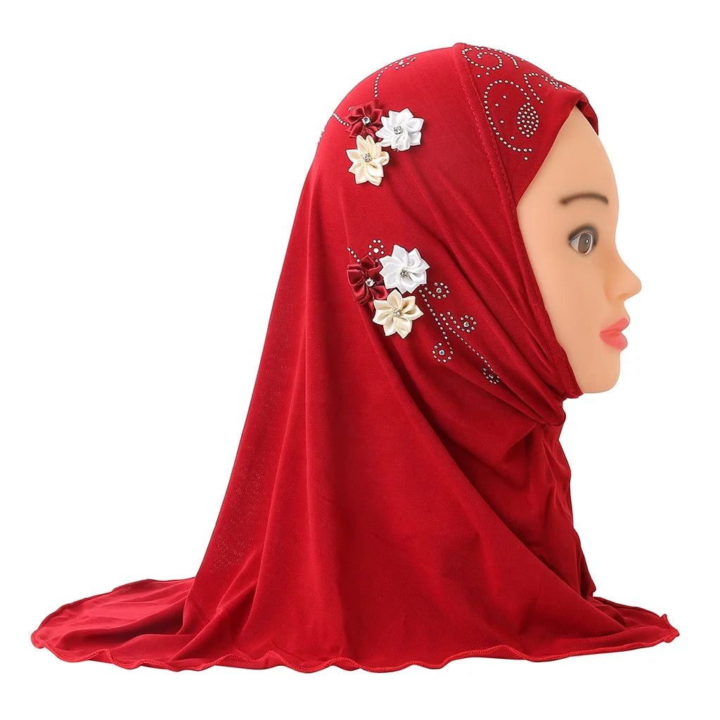Custom Kids Hijab 2023 Scarf Ethnic Scarves Shawls Girls Arabe Fashion Muslim Hijabs for Kid