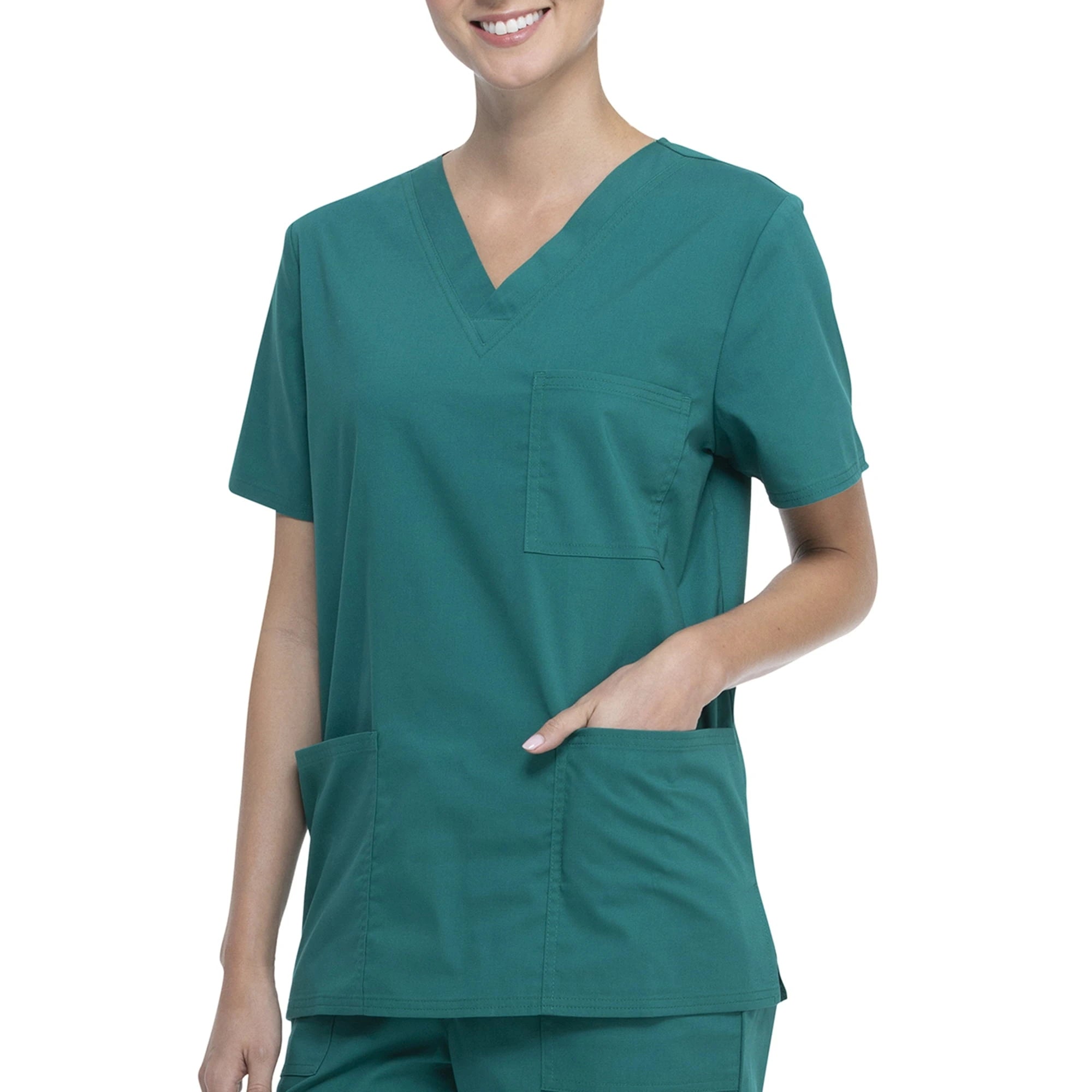 Scrubs Sets Jogger Nurse Scrub Medical Uniform Outdoor Work Set Scrubs Set Stretchy Short Sleeved Suit with Multiple Pocket