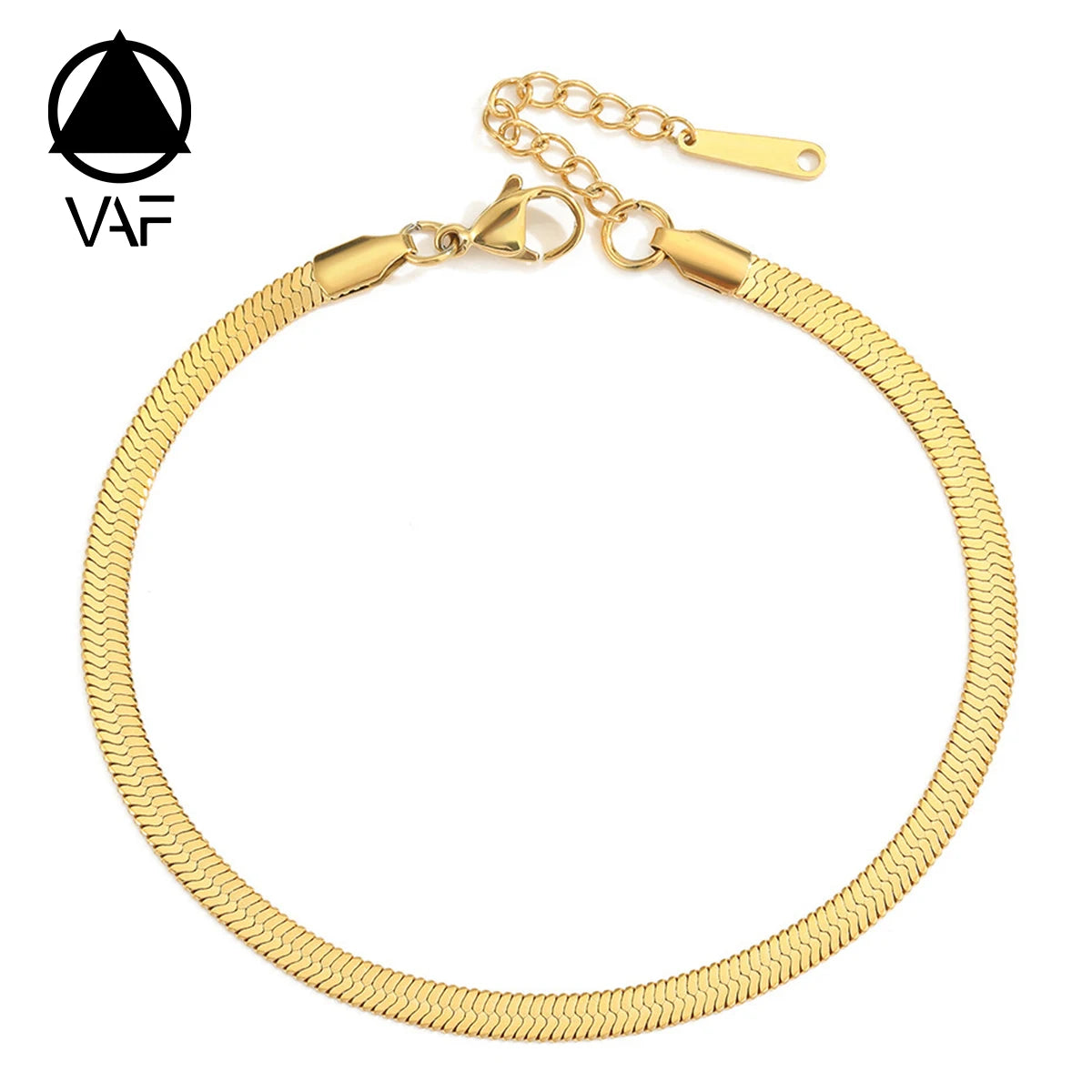 VAF 18K Wholesale Adjustable Snake Chain Bracelet 316L Stainless Steel Bracelet for Men Women
