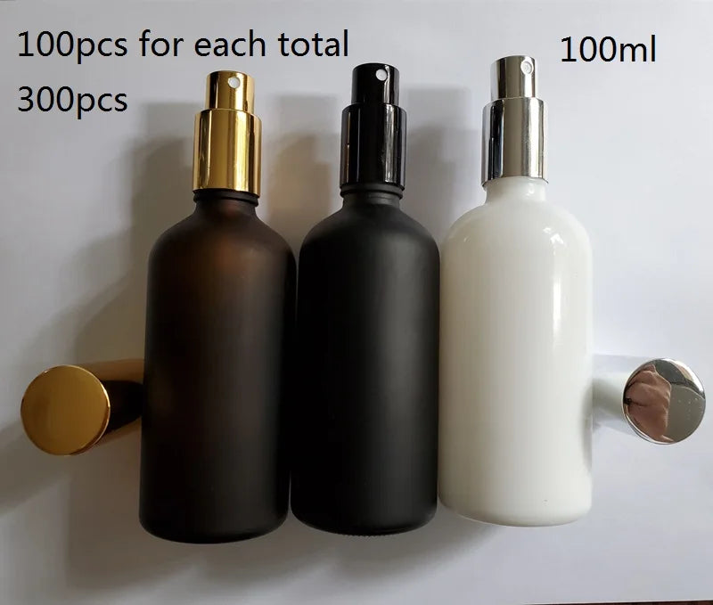 100 Each 300 Total 100ml Glass Bottle with 100 Each Spray Top 300 Total 100 Each Cap 300 Total