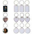 Blanks Keychains DIY Metal Round Key Rings Heat Press Photo Jewelry Making