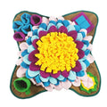 Travel-Ready Stress Release IQ Training Dog Pet Sniffing Mat Slow Feeding Puzzle Pads with Non-Slip Flower Plush for Daily Use
