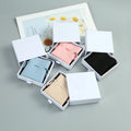 Luxury White Jewelry Boxes Microfiber Sachet Storage for Small Necklace Ring-Elegant Paper Gift Box Packaging Drawer