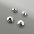 Popular 925 Sterling Silver Flat Round Charm Beads for Jewelry Making Accessories Supplies