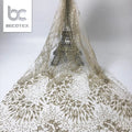 2026 Top Fashion High Quality Glitter Lace Fabric Tulle Mesh with Glitter