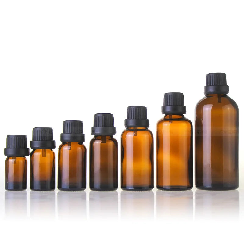 5ml 10ml 15ml 20ml 30ml 50ml 100ml Cosmetic Dropper Bottle Amber Glass Essential Oil Bottle Dropper 30 ml Glass Dropper Bottle