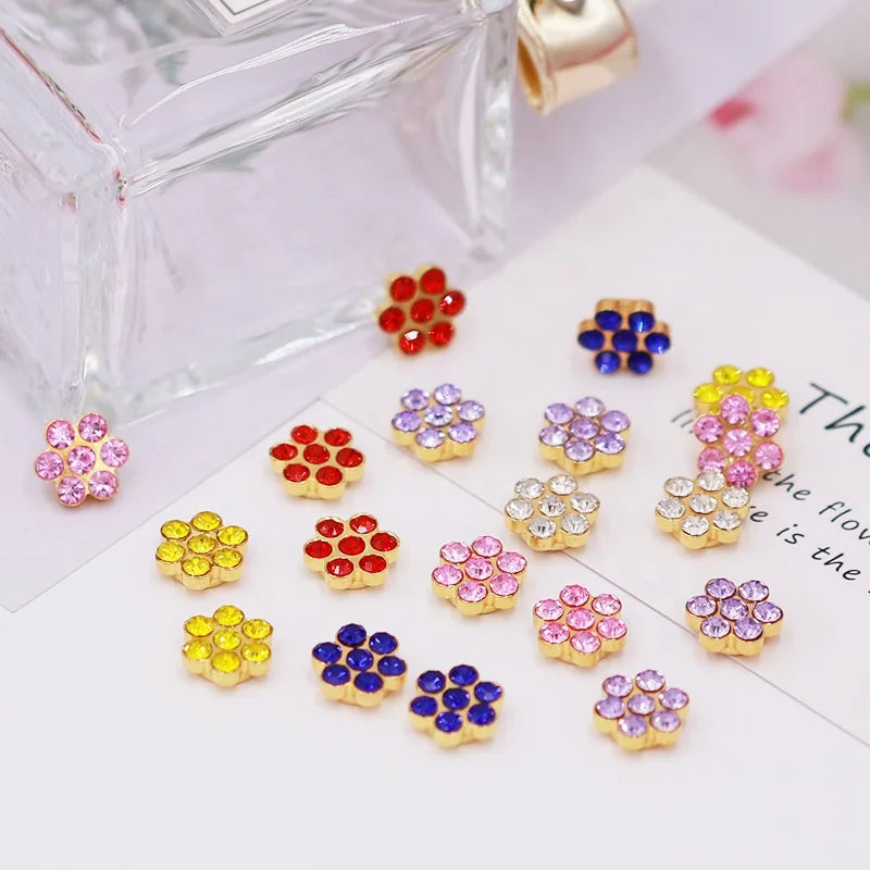 Wholesale 100 Pcs/bag Flower Glass Accessories Rhinestones for Headwear