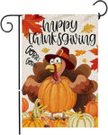 Garden Flag Happy Thanksgiving 12 X 18 Inch Thanksgiving House Banner Double Sided 2 Layer Thanksgiving Turkey