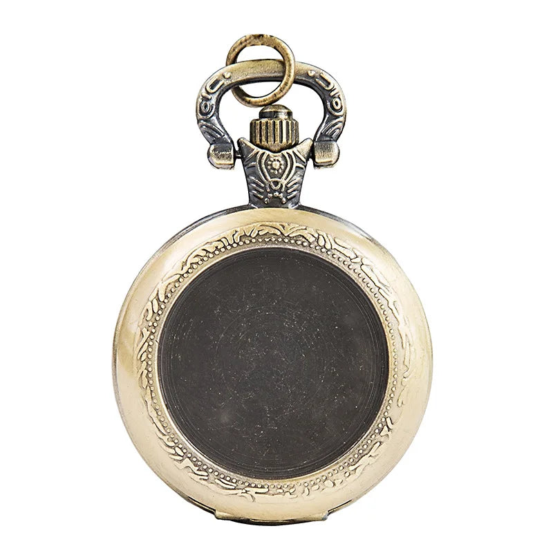 Necklace Gyroscopic Rotation Pocket Watch Men Women Retro Dame De Paris Cathedral Pocket Watch