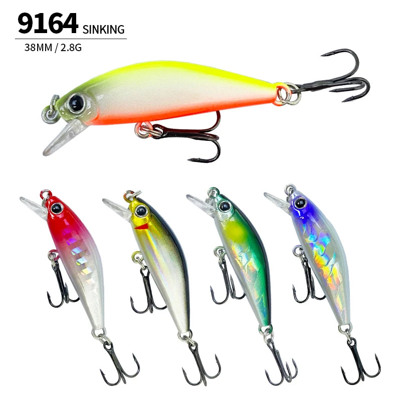 Sinking Mini Minnow Fishing Lures 38mm 2.8g Stream Isca Hard Baits Artificial Bait Bass Perch Wobbler Trout Lure Fishing Tackle
