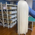 Hot Selling Full Cuticle Virgin Remy Human Hair  in the Stock Ice White Russian Genius Weft Hair Extensions