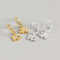Cute Elephant Hoop Earrings for Women Real 925 Sterling Silver Animal Fine Jewelry Accessories