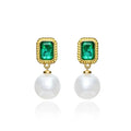 Luxury Silver 925 Sterling Mother Freshwater Drop Hoop Jewelry Gold 18k Real Plated Women Pearl Earrings