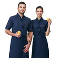 Sunyue Wholesale Cotton Cheap Kitchen Uniform Short Sleeves Women Chef Coats Custom Black Chef Cooking Jackets White Work Coat