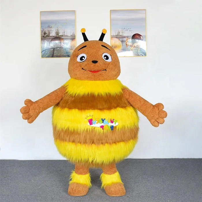 Hot Selling Custom Cartoon Bee Mascot Costume Inflatable Cute Cartoon Bee Mascot Adult Party Costume