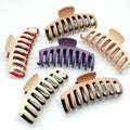 MIO 4.3 Inch Large New Design Two Sides Colors Matte Korean Elegant Hair Claw Banana Hair Claw Clips for Woman With Thick Hair