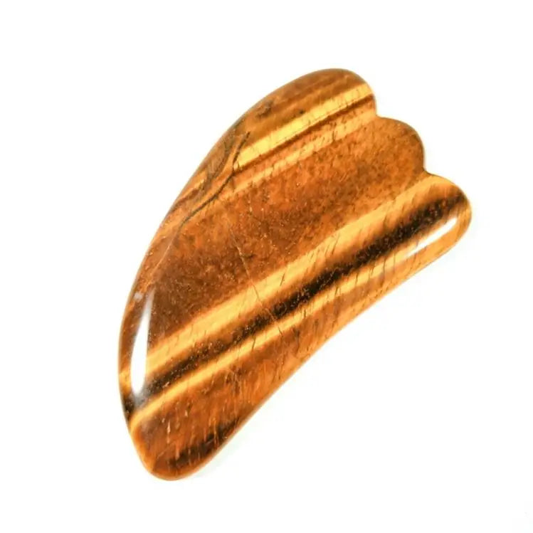 2026 Gua Sha Custom Logo Massager Body Facial Tool Yellow Tiger Eye Guasha Jade Roller Stone Gua Sha Set