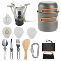 Hot Sale Travel Accessories Camping Cookware Picnic Pot Cooker Aluminum Durable Outdoor Cooking Picnic Pot Bowl Set With Stove