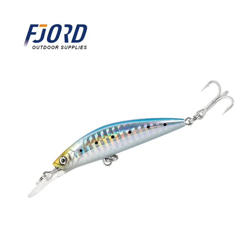 FJORD ABS Plastic & Metal Fishing Lure Minnow 17g 70mm Spinner Bait Sinking Hard Lure for Carp Bream Tilapia in Stream & Lake