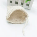 Organic Canvas Mesh Soap Saver Bag Natural Color Eco-Friendly Leopard Pattern with Label Drawstring Feature