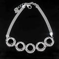 Sterling Silver 7*7mm Semi Mount Bracelet Empty Support Blank Claw Setting S925 Mountain Base Holder Without Stone for Inlay DIY