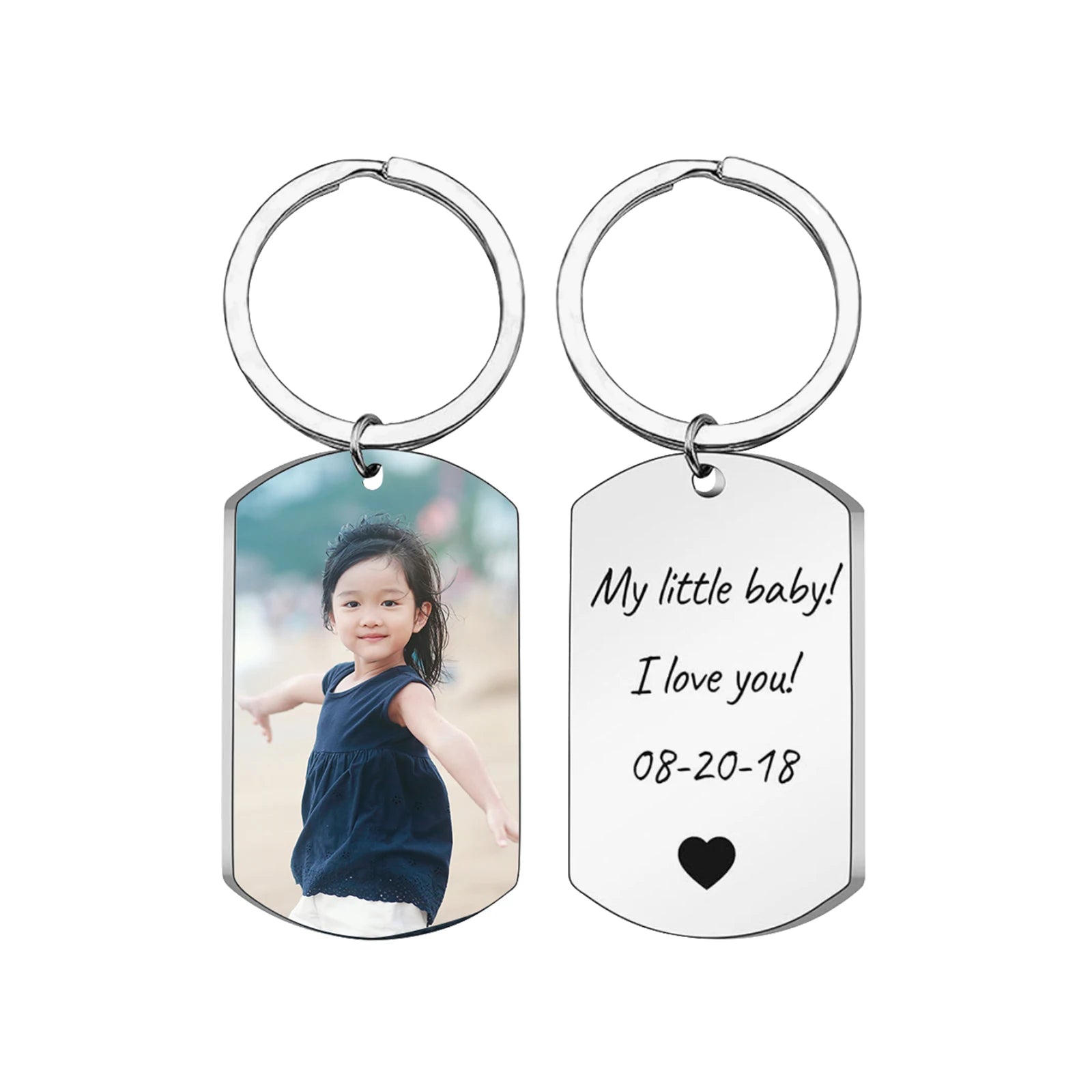 China Best Service Stainless Steel Custom Metal Keychains Personalized Keychains Logo Printing OEM/ODM