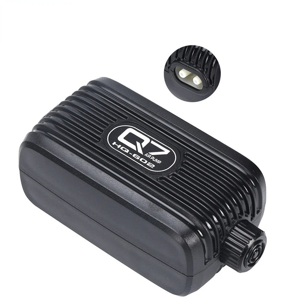 Dual Outlet Adjustable Plastic Air Valve 5W Power Aquarium Fish Tank Air Pump