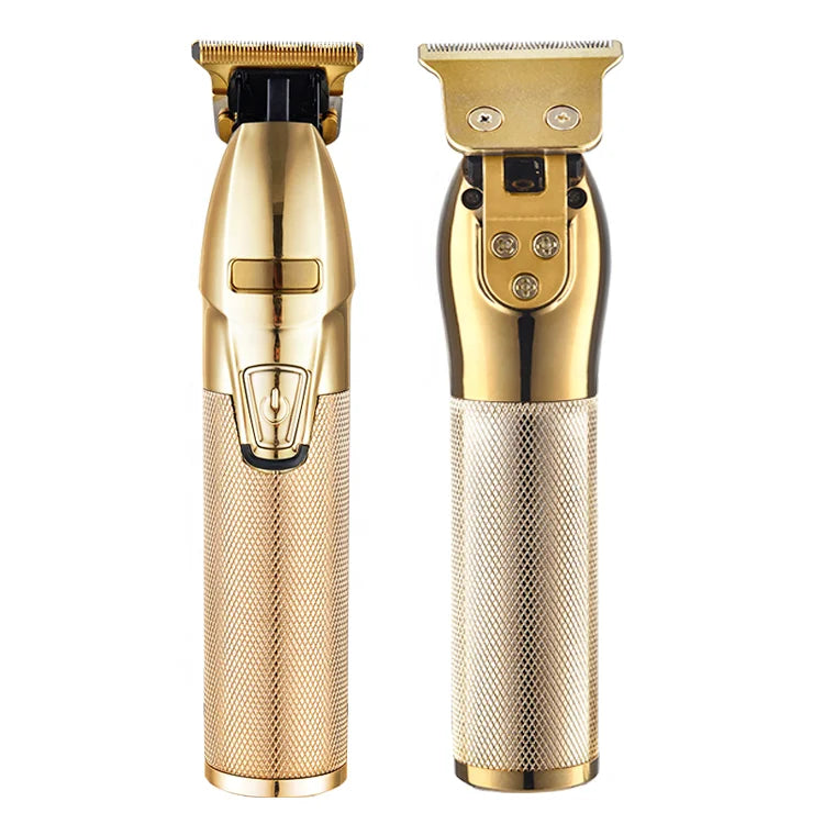 Gold Barber Shop Grooming Edge Cutter Hair Cutting Machine Cordless Hair Clipper Hair Trimmer Rechargeable Electric Clippers