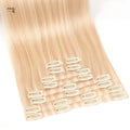 Wholesale Straight Double Drawn 100 Human Single Donor Raw Virgin Hair Skin Weft Seamless Clip Hair Extensions