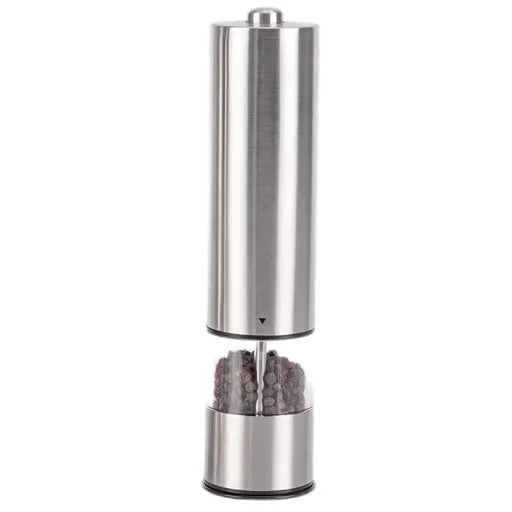 One-handed Operation Spice Grain Mill Grinding Tool Portable Stainless Steel Electric Salt and Pepper Grinder With Led Light