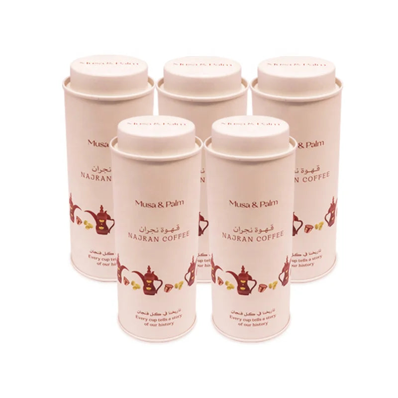 Produce Classical Design Tinplate Canister Food Gift Packaging Metal Box General Arabica Coffee Bean Storage Round Tin Can