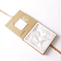 Factory Price Transparent Acrylic Wedding Invitation with Hardcover Khaki Box and Ribbon Bow