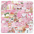 50PCS Creative pink Cartoon Cute Decals Kawaii Girls Gift New 2022 Christmas Sticker