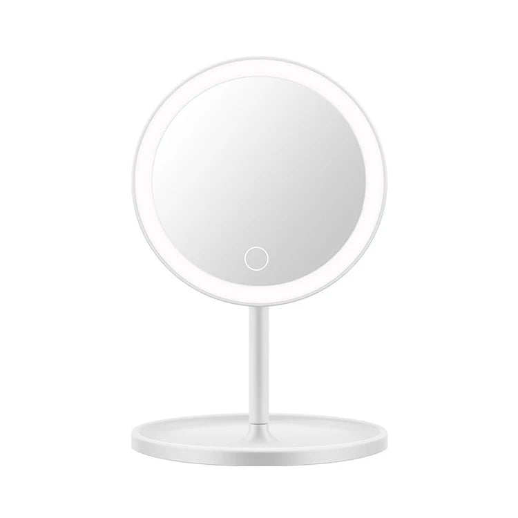Howlighting 3 Color USB Charge LED Square Salon Portable Handheld Cosmetic Rechargeable Makeup Mirror Vanity Mirror Lamp