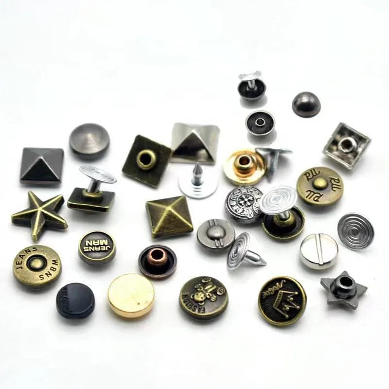 Apparel Decoration Custom Embossed Logo Alloy Metal Jeans Rivet All Size Rivet Wholesale for Garments Denim Jeans