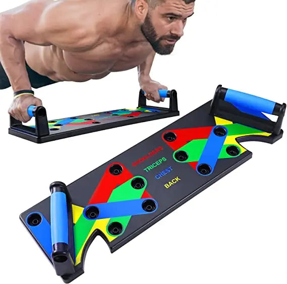 Fitness Home Gym Body Training System Push up Bar Stand With Counter and Timer Adjustable Push up Board
