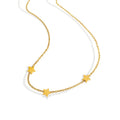 Minimalism Jewelry Necklace 18k Gold Plated Stainless Steel Three Star DIY Necklace Charm Star Necklace for Daily
