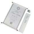 Luxury White and Silver Foil Quinceanera Scroll Invitation Card Best Wedding Invitations with Ribbon and Music Angel Style