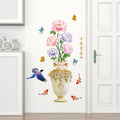 Hot Sale Home Wall Decoration 3d Vase Decal Stickers Flowers