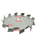 Diameter 350mm--400mm SUS 304 Agitator Disk Agitator Parts Mixer Machine Paddle Stainless Steel IBC Agitator Blades