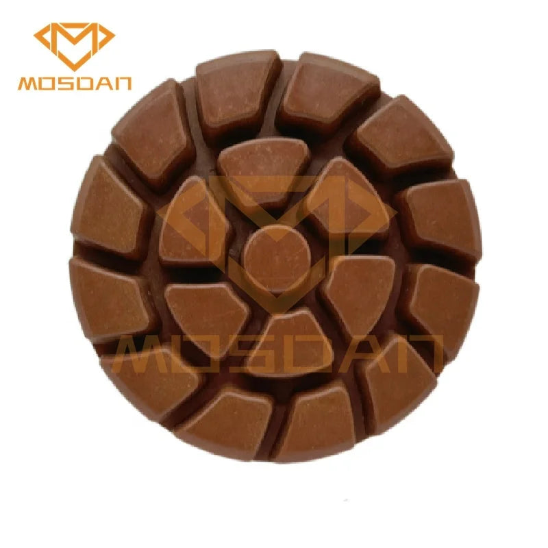 3'' Spiral Hybrid Copper Bond Concrete Polishing Pucks Disc for Floor Grinders
