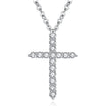 Hot Sale Trendy Cross Pendant Necklace for Women Austrian Cubic Zirconia Stone Link Chain for Gifts Jewelry