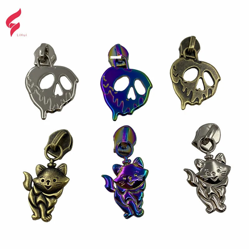 Wholesale High Quality Eco-Friendly Lead Free Nickel Free SGS Certified Metal Zipper Puller with Logo Custom Bag Accessories