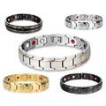 Fashion Couple Bracelet Detachable Stainless Steel Bracelet Punk Jewelry Health Magnetic Therapy Bracelet for Women Men