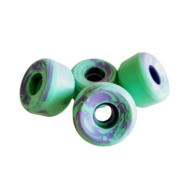 Fast Delivery PU Casting Conical 54 mm Skateboard Wheels at 55D Hardness with Custom Artwork