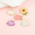 2021 New Design Beautiful Plants Flower World Enamel Pins for Friend